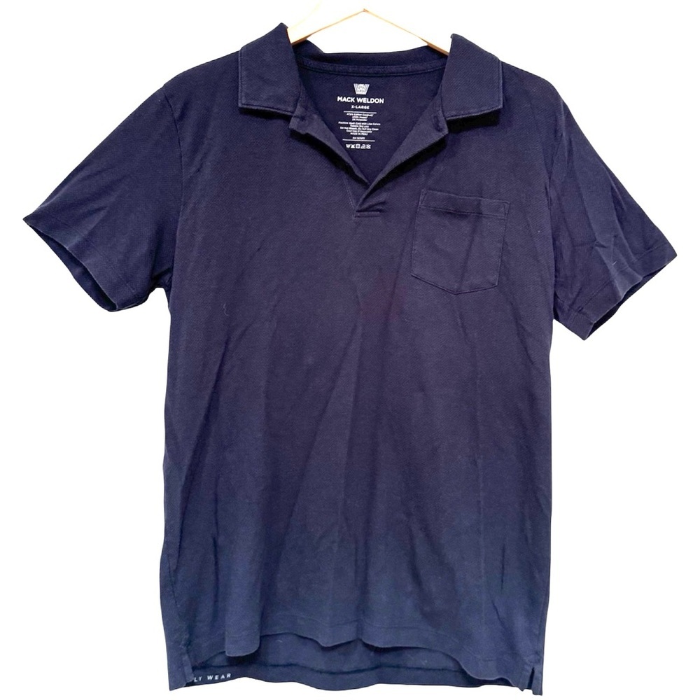 🌈 6/$60 Mack Weldon Vesper Polo Navy Size XL Slim Fit Daily Wear